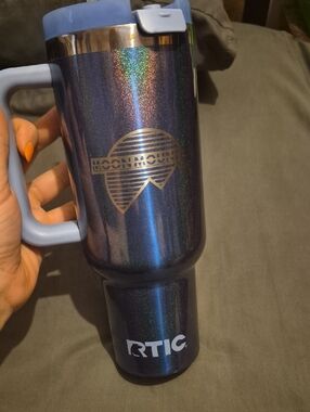 RTIC Moon Mountain Blue Holographic Travel Tumbler